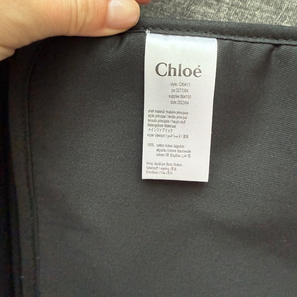 Chloé Cotton Canvas Logo Changing Bag with Leather Trims - Picture 9 of 12